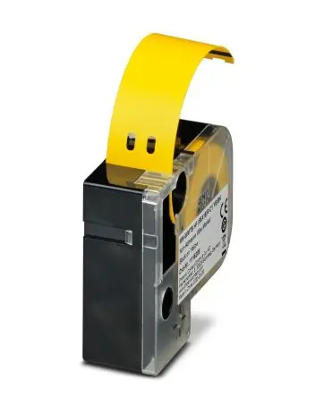 Produktfoto 1 von Phoenix Contact MM-WMTB Kabelmarkierung, Gelb, Schwarz, Ø 6 mm - 115 mm, 14.4 mm x 75mm