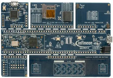 Produktfoto 1 von Infineon PSoC 62S2 WiFi Bluetooth Evaluierungsplatine, CY8CPROTO-062S2-43439 Evaluierungsplatine