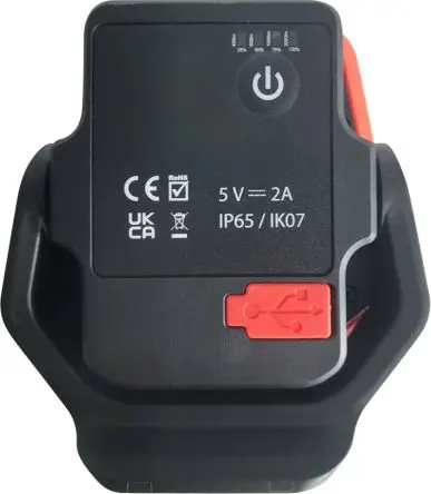 Produktfoto 1 von RS PRO LED Arbeitsleuchte Arbeitslicht 120 Lm/W, IP65 5V Wiederaufladbar / 20 W 2000 lm, 105mm x 113 mm x 1 m