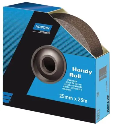 Produktfoto 1 von Norton Schleifpapier, Aluminiumbeschichtet, Sehr Fein Grad, Korngröße P180, 25 m 38mm