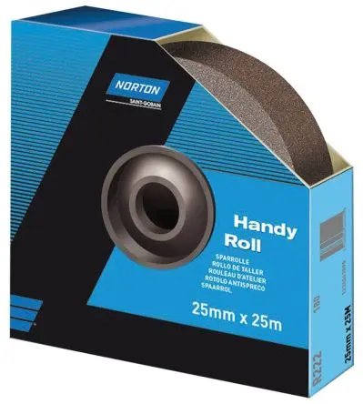 Produktfoto 1 von Norton Schleifpapier, Siliziumkarbid, Sehr Fein Grad, Korngröße P320, 25 m 38mm