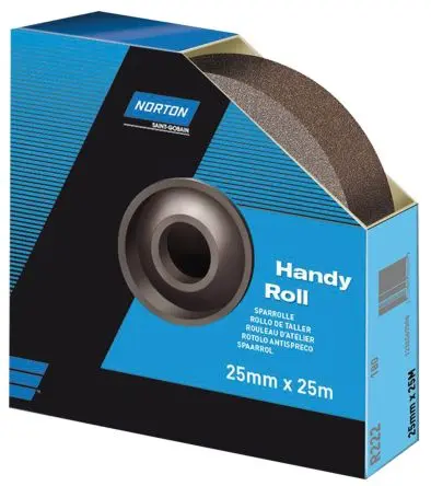 Produktfoto 1 von Norton Schleifpapier, Aluminiumbeschichtet, Mittel Grad, Korngröße P60, 25 m 38mm