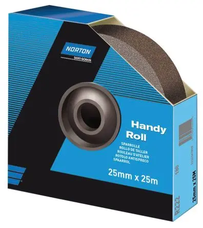 Produktfoto 1 von Norton Schleifpapier, Aluminiumbeschichtet, Fein Grad, Korngröße P100, 25 m 38mm