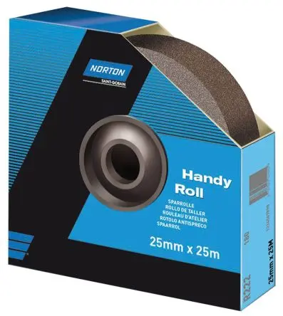 Produktfoto 1 von Norton Schleifpapier, Aluminiumbeschichtet, Sehr Fein Grad, Korngröße P150, 25 m 38mm