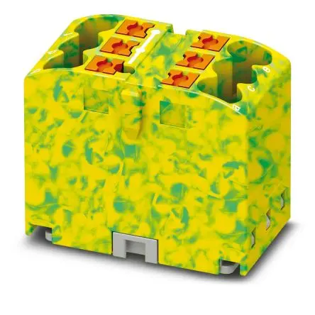 Produktfoto 1 von Phoenix Contact Verteilerblock / 450V 24A, Polyamid Grün, Gelb