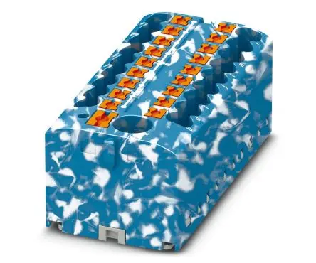 Produktfoto 1 von Phoenix Contact Verteilerblock / 450V 24A, Polyamid Weiß, Blau