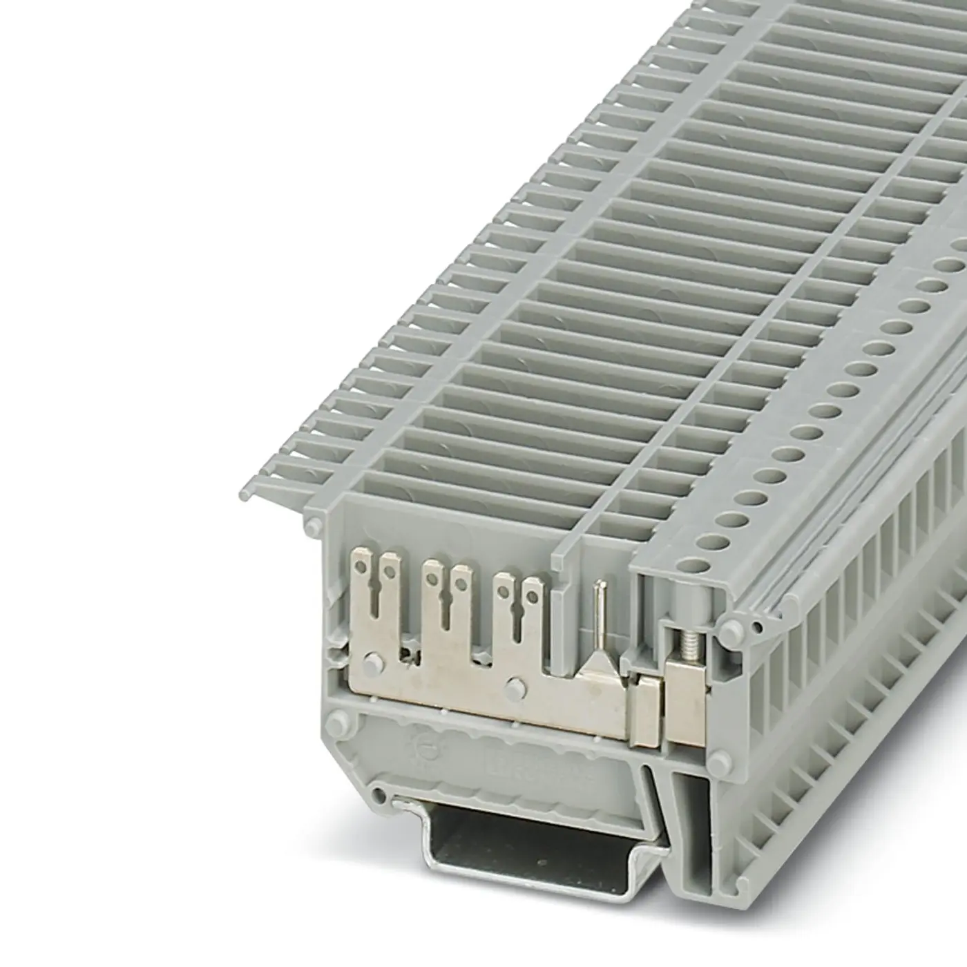 Produktfoto 1 von Phoenix Contact VBST 4-FS (6-2.8-0.8) ST4 Anschlussklemmenblock für Durchkontaktierung Grau, 2.5 mm², 800 V