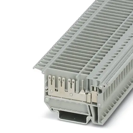 Produktfoto 1 von Phoenix Contact VBST 4-FS (6-2.8-0.8) ST4 Anschlussklemmenblock für Durchkontaktierung Grau, 2.5mm², 800V