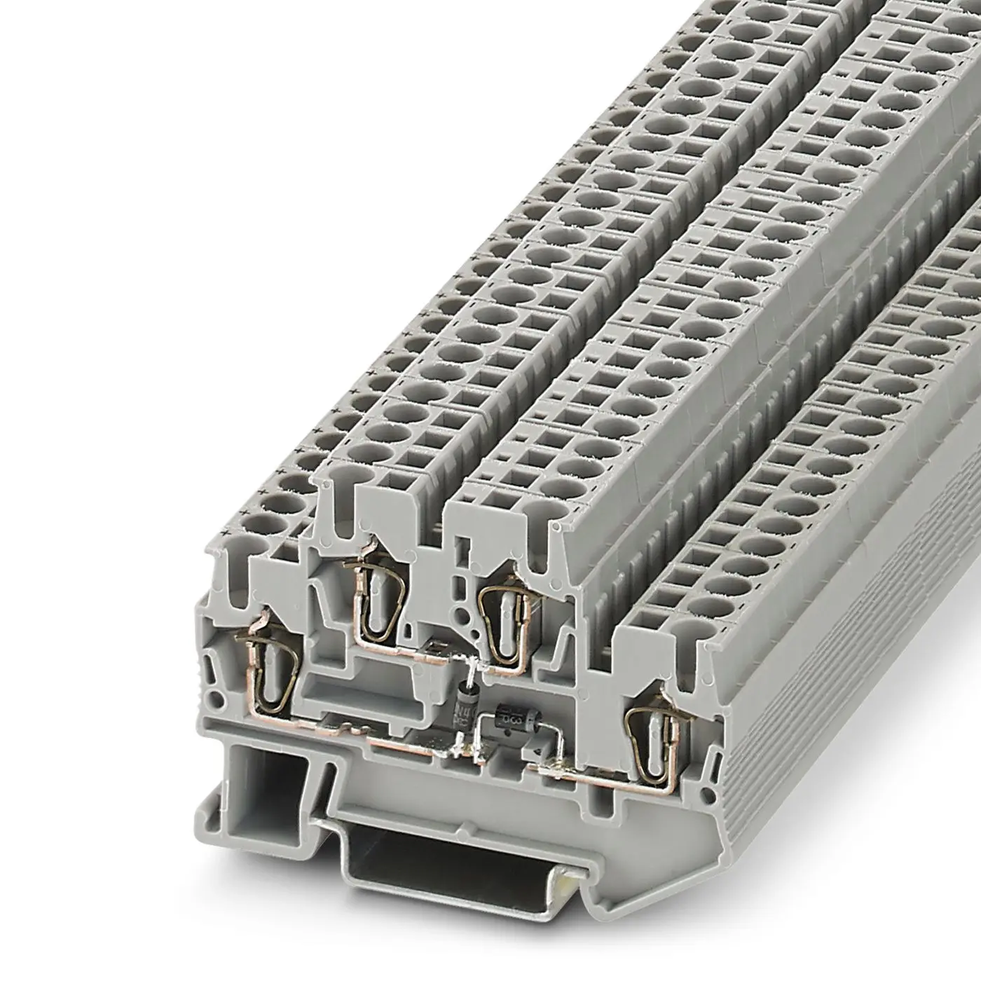 Produktfoto 1 von Phoenix Contact STTB 2.5-2DIO/UL-O/UL-UR Bauteil-Anschlussklemmenblock 2 Grau, 2.5 mm²