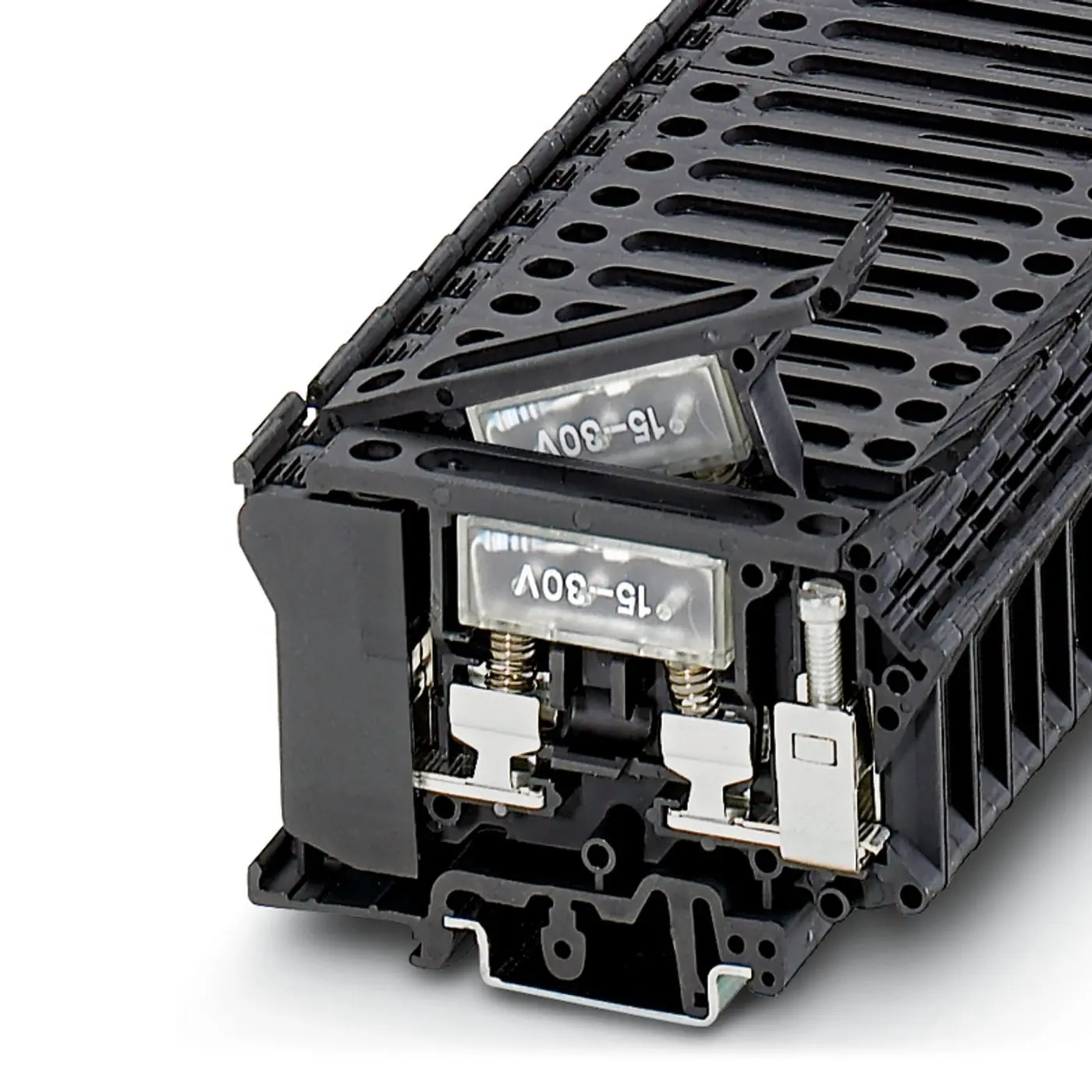 Produktfoto 1 von Phoenix Contact UK6.3-HESILED 24 Modularer Anschlussklemmenblock 1 Schwarz, 16 mm²