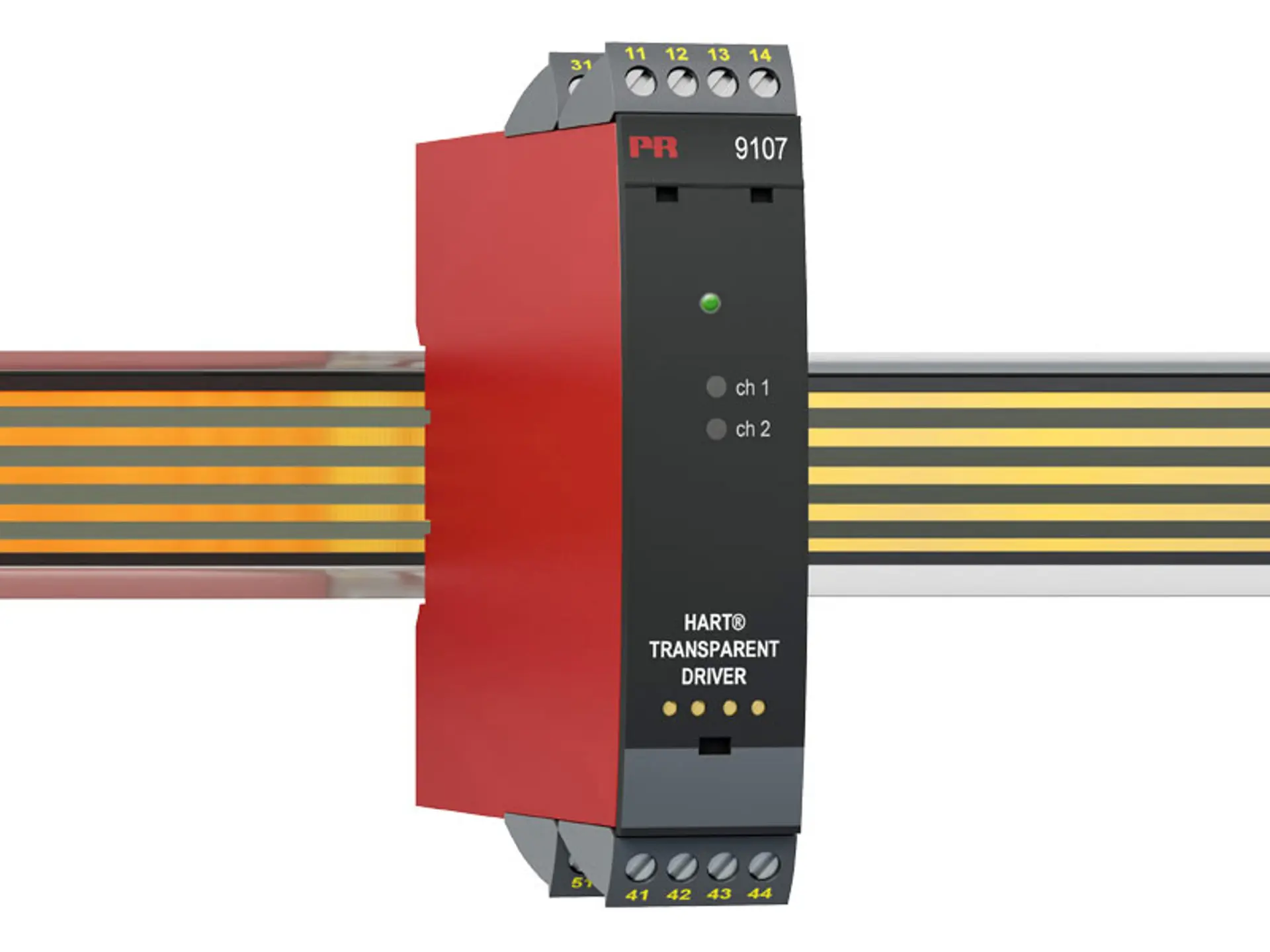 Produktfoto 1 von PR Electronics Serie 9100 Signalwandler 19.2/31.2 V dc, Strom/Spannung 3.5 to 23 mA EIN / Strom 0 to 23 mA AUS