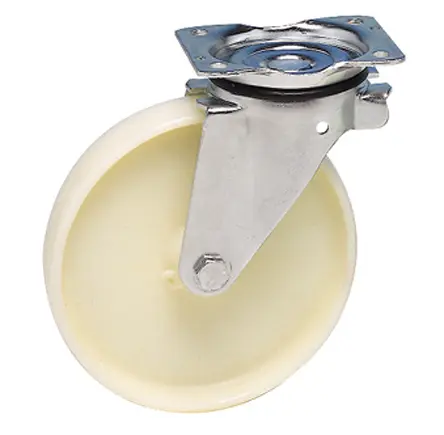 Produktfoto 1 von Guitel Hervieu Drehlager Lenkrolle, Rad ø 200mm, 400kg, Ges H. 235mm, Rad B. 50mm, 135 x 110mm, Platte,