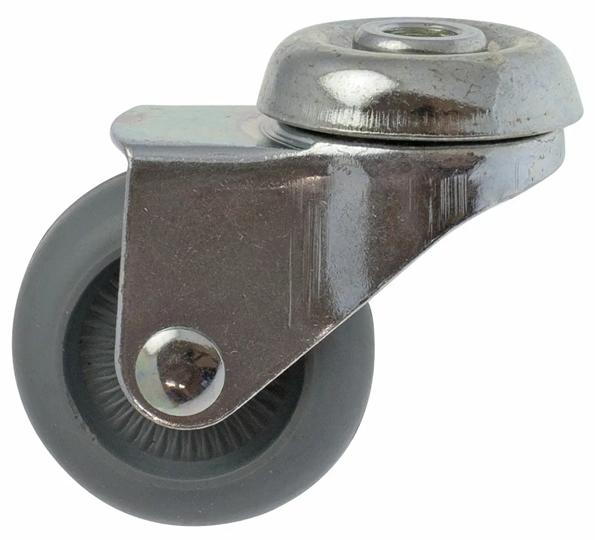 Produktfoto 1 von Guitel Hervieu Drehlager Lenkrolle, Rad ø 42mm, 30kg, Ges H. 57mm, Rad B. 18mm, Einfachbolzen, Gummi-Material