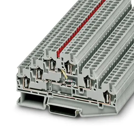 Produktfoto 1 von Phoenix Contact ST 2.5-3L-LA 24RD/O-M Mehrstufiger Anschlussklemmenblock 3 Grau, 2.5mm² ZUGFEDER