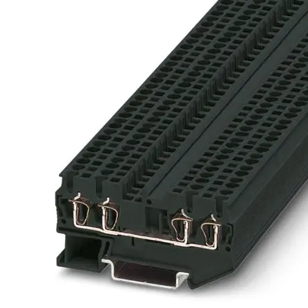 Produktfoto 1 von Phoenix Contact ST 2.5-QUATTRO BK Anschlussklemmenblock für Durchkontaktierung Schwarz, 2.5mm², 800V ZUGFEDER ATEX