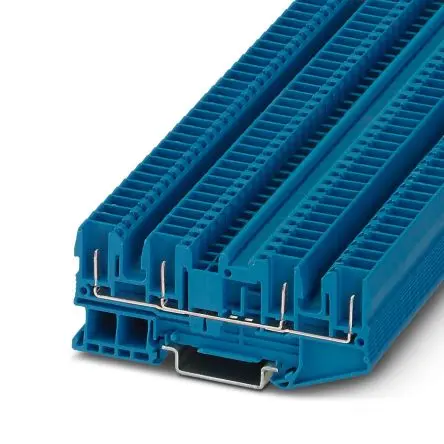 Produktfoto 1 von Phoenix Contact ST 2.5-QUATTRO/4PBU Anschlussklemmenblock für Durchkontaktierung 1 Blau, 2.5mm² Steckbar