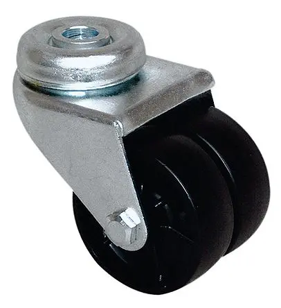 Produktfoto 1 von Guitel Hervieu Drehbar Rolle, Rad ø 50 mm, 60 kg, Ges H. 73 mm, Rad B. 18 mm, Polypropylen