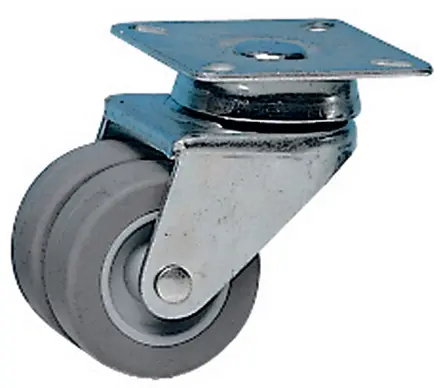 Produktfoto 1 von Guitel Hervieu Drehlager Lenkrolle, Rad ø 50mm, 60kg, Ges H. 74mm, Rad B. 18mm, 60 x 60mm, Platte, Thermoplast-Material