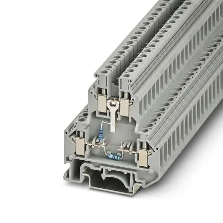 Produktfoto 1 von Phoenix Contact UKK 5-2R/1K4/UL-UR/10K/O-UL Bauteil-Anschlussklemmenblock 2 Grau, 4mm², 500V Schraubbefestigung