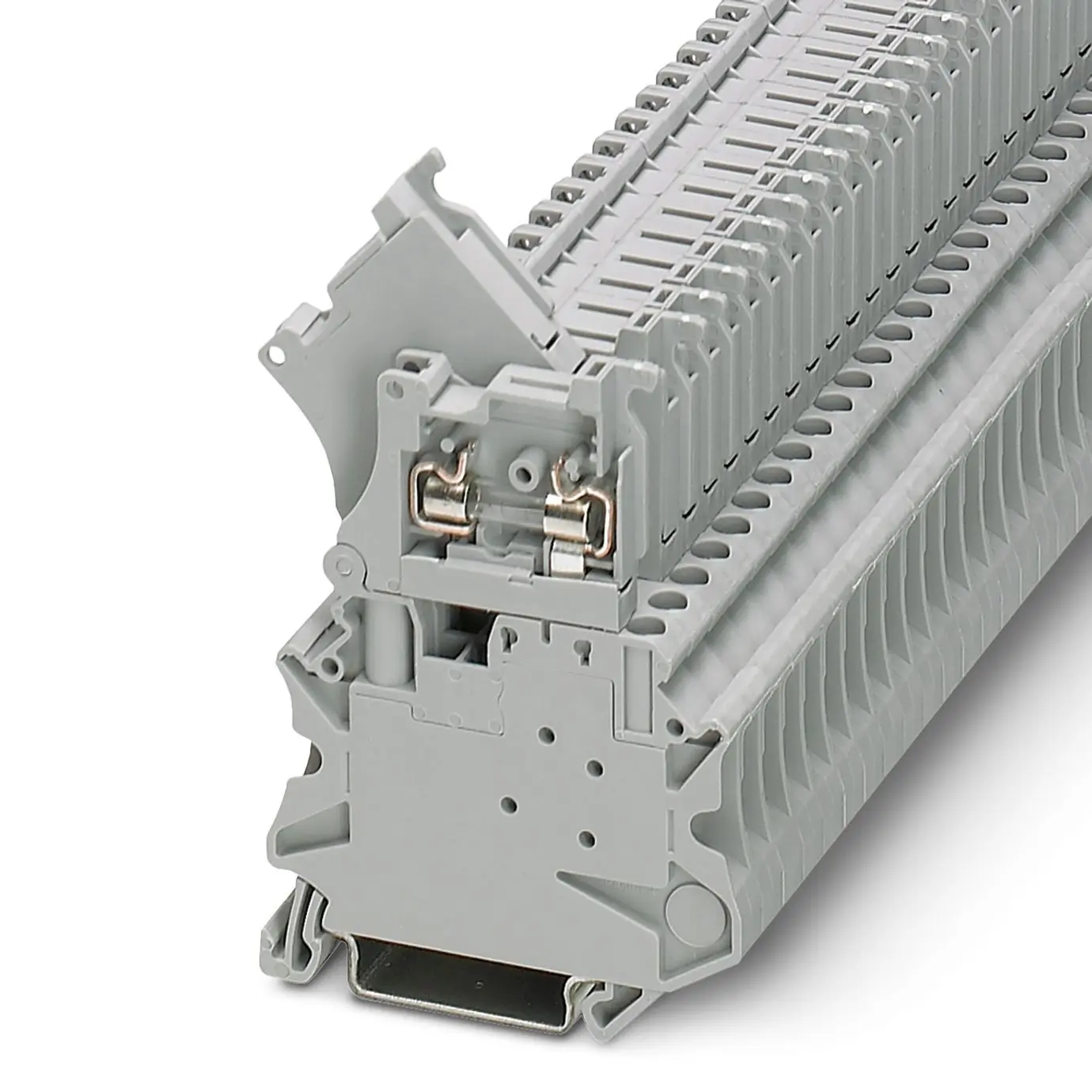 Produktfoto 1 von Phoenix Contact UT 4-HESI (5X20) GY Modularer Anschlussklemmenblock 1 Grau, 1 mm²