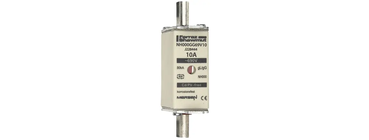 Produktfoto 1 von Mersen NH-Sicherung NH000, 690V ac / 10A gG