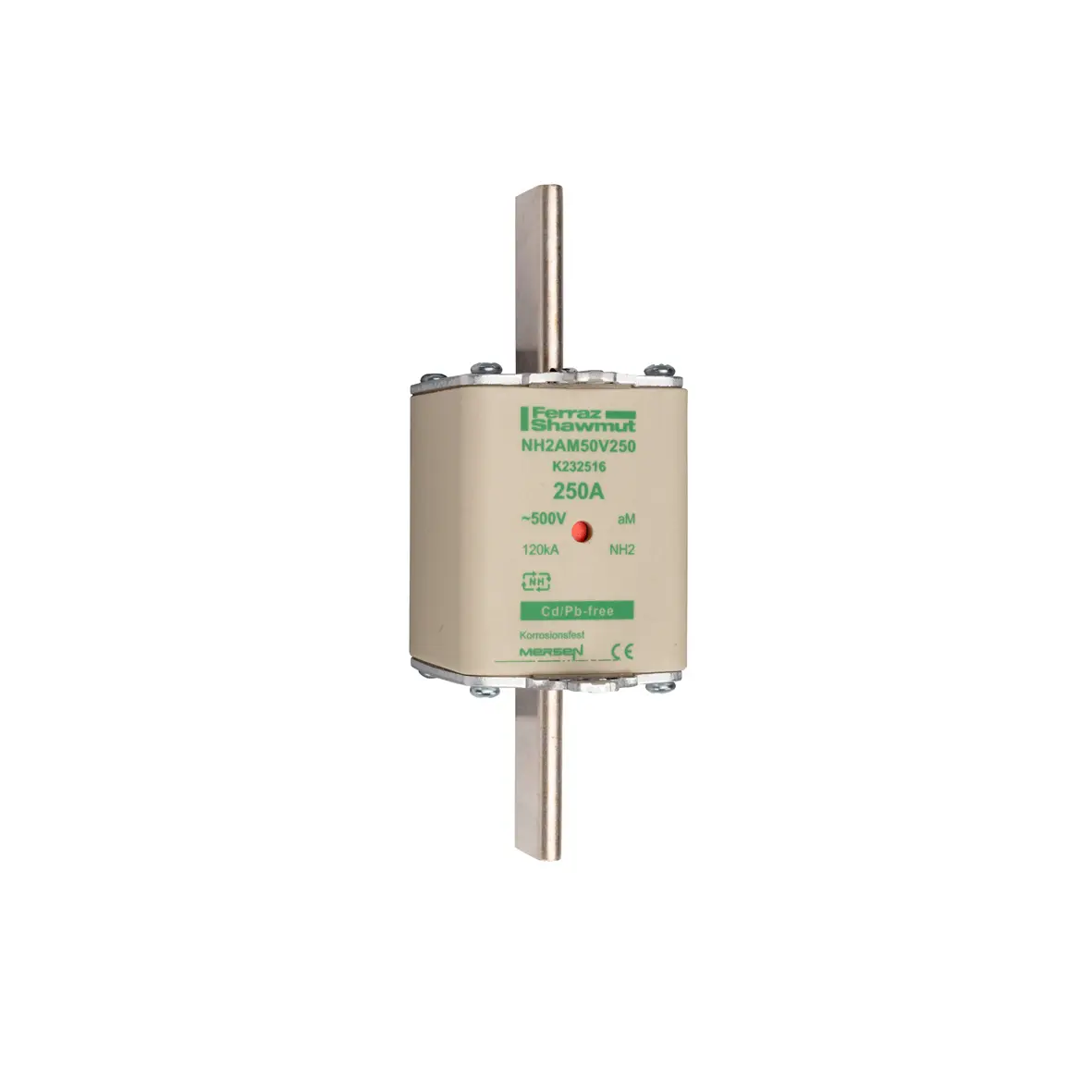 Produktfoto 1 von Mersen NH-Sicherung NH2, 500V ac / 250A aM