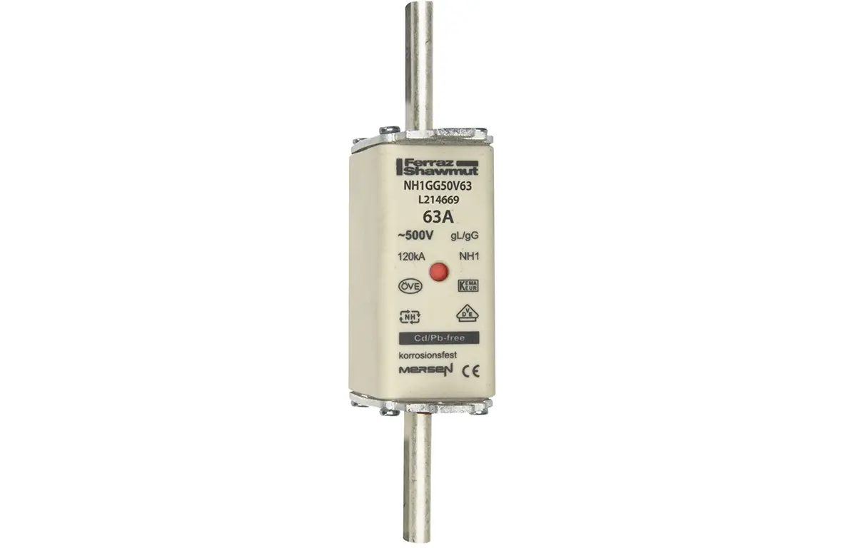 Produktfoto 1 von Mersen NH-Sicherung NH1, 500V ac / 63A gG