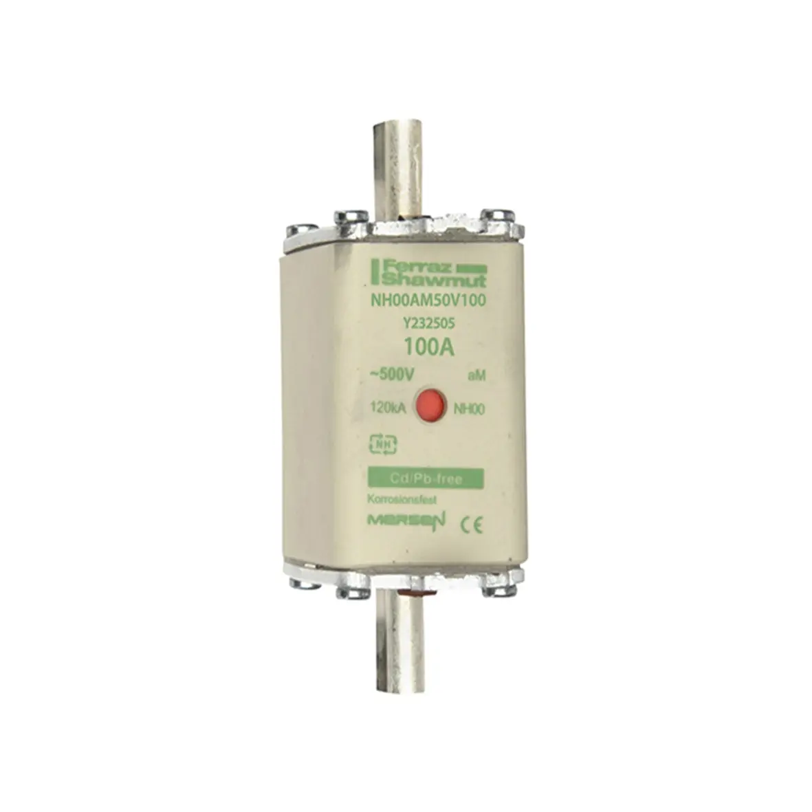 Produktfoto 1 von Mersen NH-Sicherung NH00, 500V ac / 100A aM
