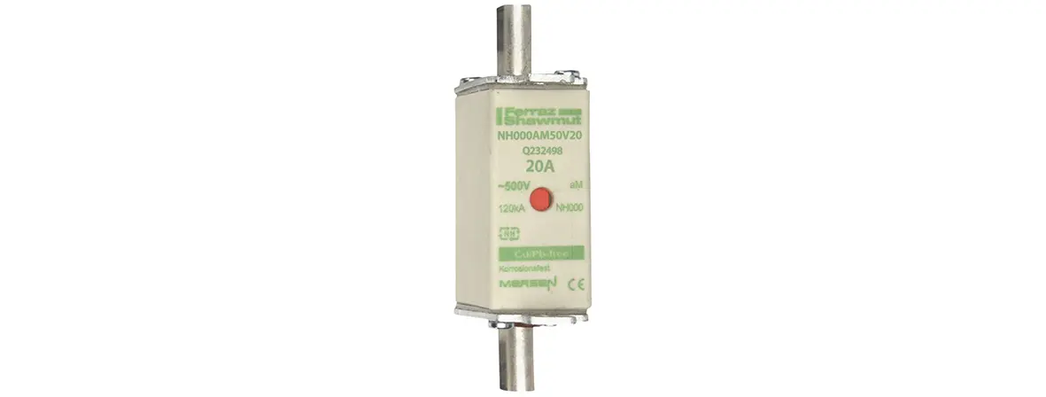 Produktfoto 1 von Mersen NH-Sicherung NH000, 500V ac / 20A aM