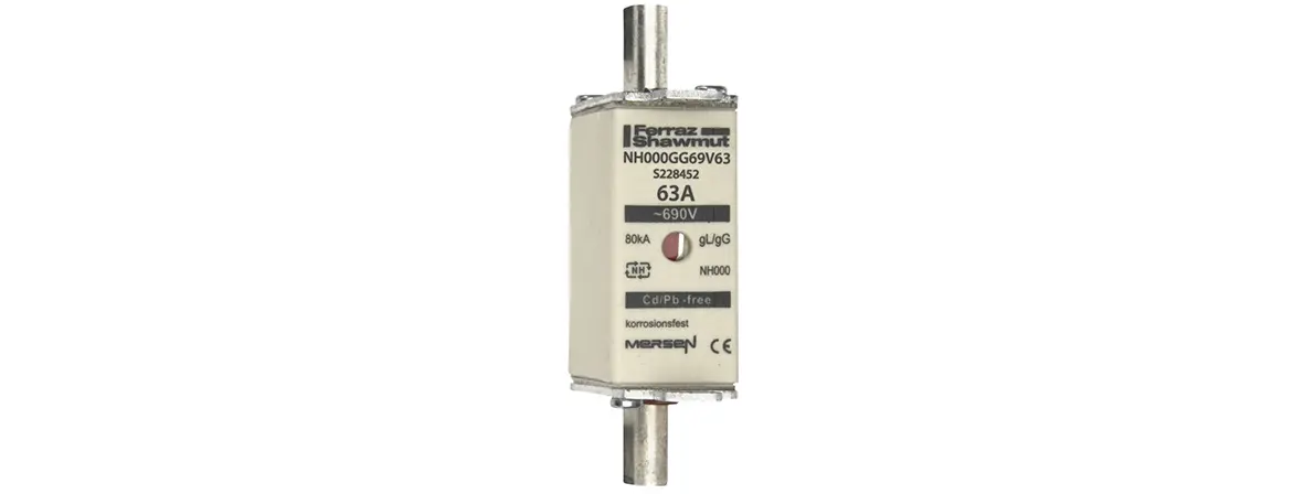 Produktfoto 1 von Mersen NH-Sicherung NH000, 690V ac / 63A gG
