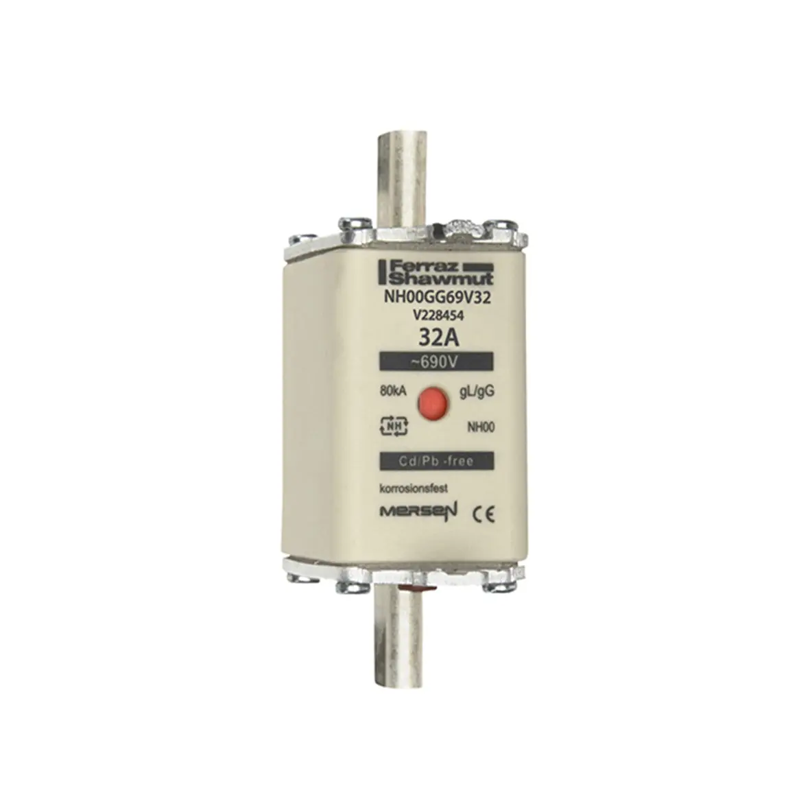 Produktfoto 1 von Mersen NH-Sicherung NH00, 690V ac / 32A gG
