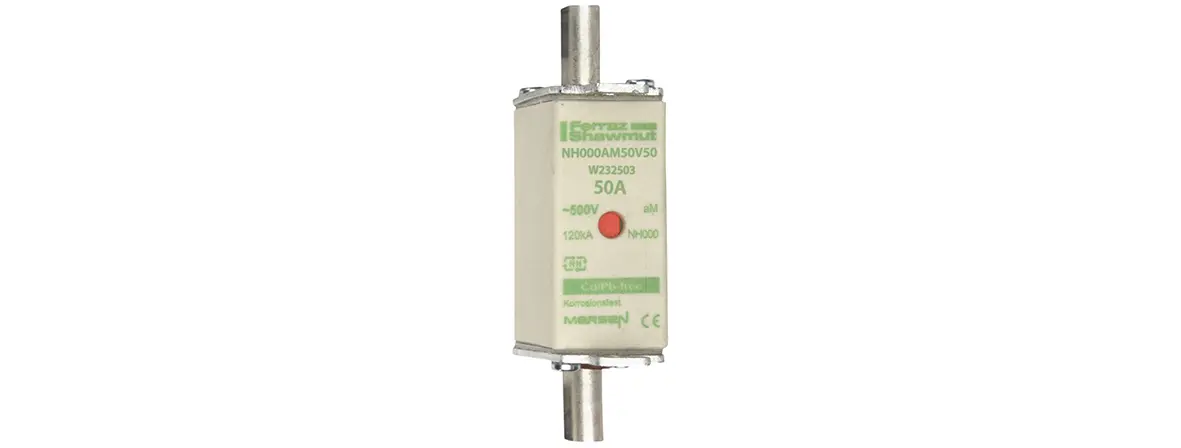 Produktfoto 1 von Mersen NH-Sicherung NH000, 500V ac / 50A aM