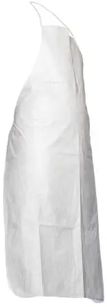 Produktfoto 1 von Tyvek Einweg-Schürze, 1.08 m L., Tyvek, Wenig Fussel, Antistatik, Weiß Unisex, 100 Stk.