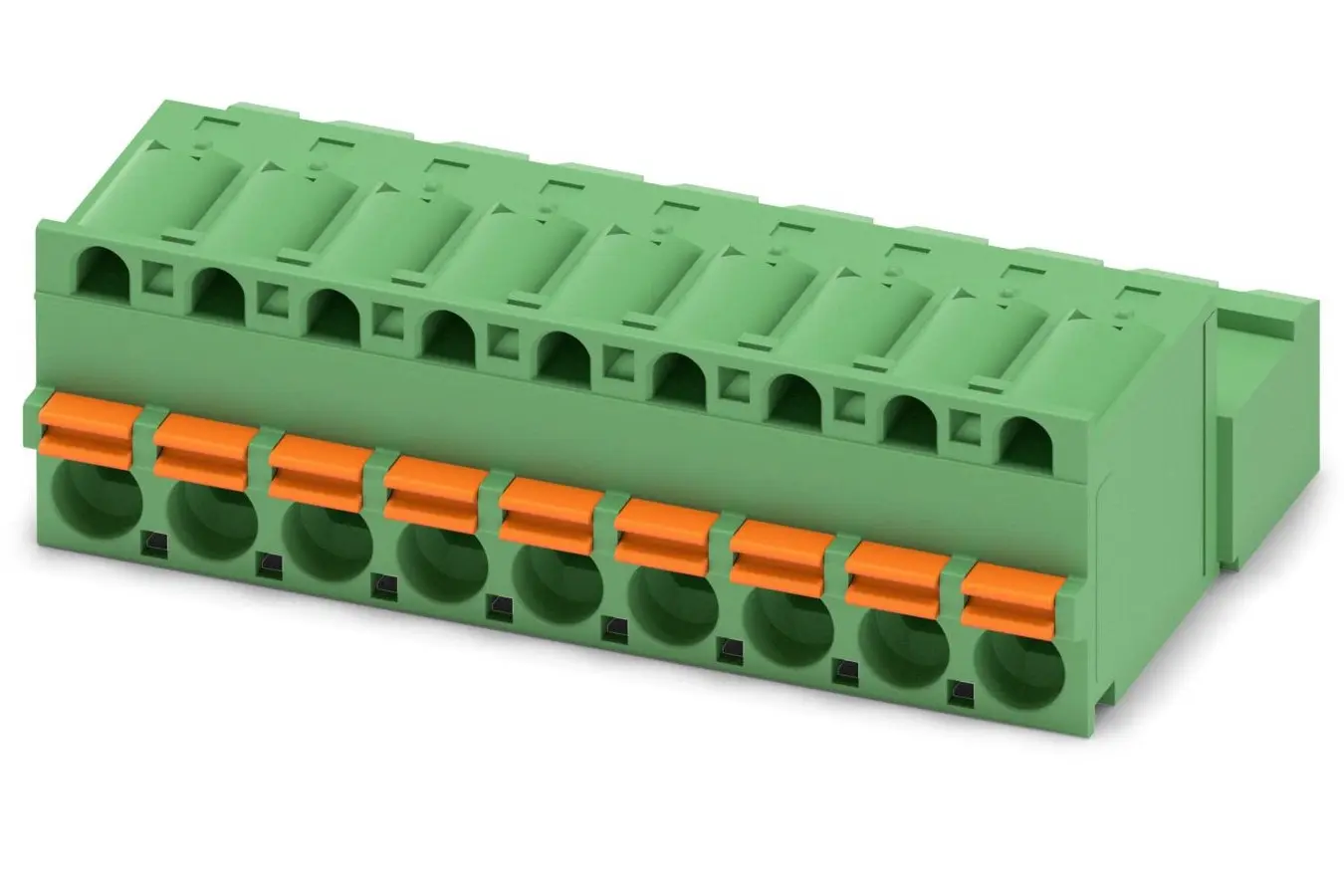 Produktfoto 1 von Phoenix Contact FKIC Leiterplattensteckverbinder Gerade, 9-polig / 1-reihig, Raster 5.08 mm Raster Push-In, COMBICON