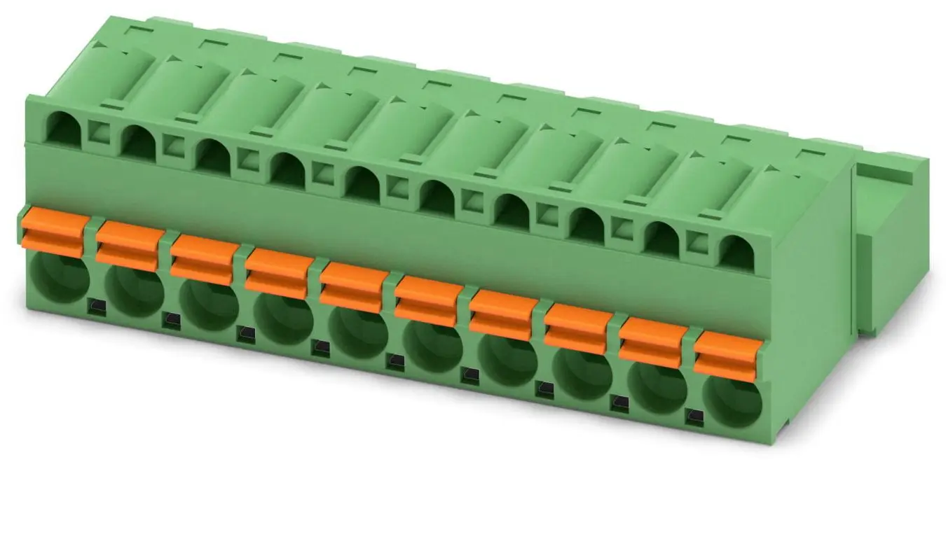 Produktfoto 1 von Phoenix Contact FKIC Leiterplattensteckverbinder Gerade, 10-polig / 1-reihig, Raster 5 mm Raster, COMBICON MSTB 2,5