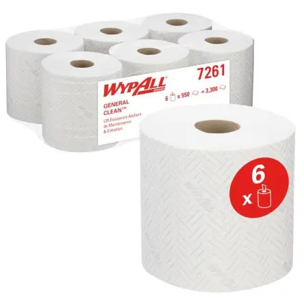 Produktfoto 1 von WYPALL WypAll® L20 General Clean™ (7261) Papierhandtuch Rolle, 245 x 195 mm 2, 3300-Blatt