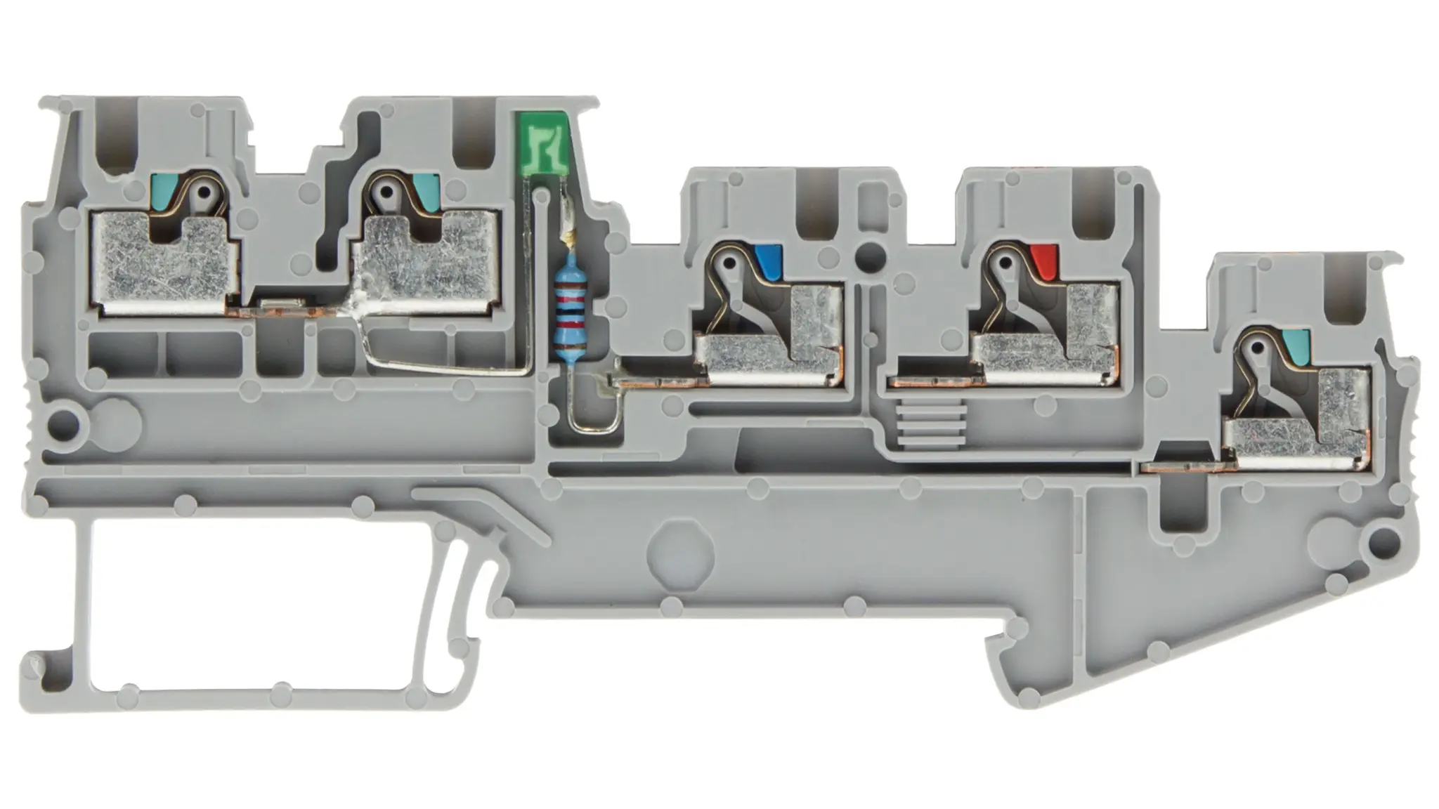 Produktfoto 1 von Siemens 8WH DIN-Tragschiene 4 Grau, 1.5 mm², 250 V Steckbar CSA