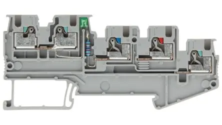 Produktfoto 1 von Siemens 8WH DIN-Tragschiene 4 Grau, 1.5mm², 250V Steckbar CSA