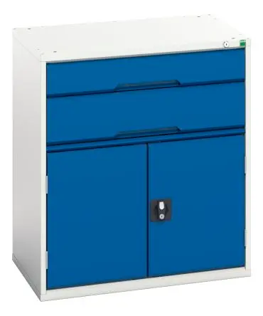 Produktfoto 1 von Bott Schrank Typ Schrank Freistehend 2 Tür/en 1 Regal/e 2 Schublade/n 900 mm 800mm Abschließbar 550 mm Stahlblech