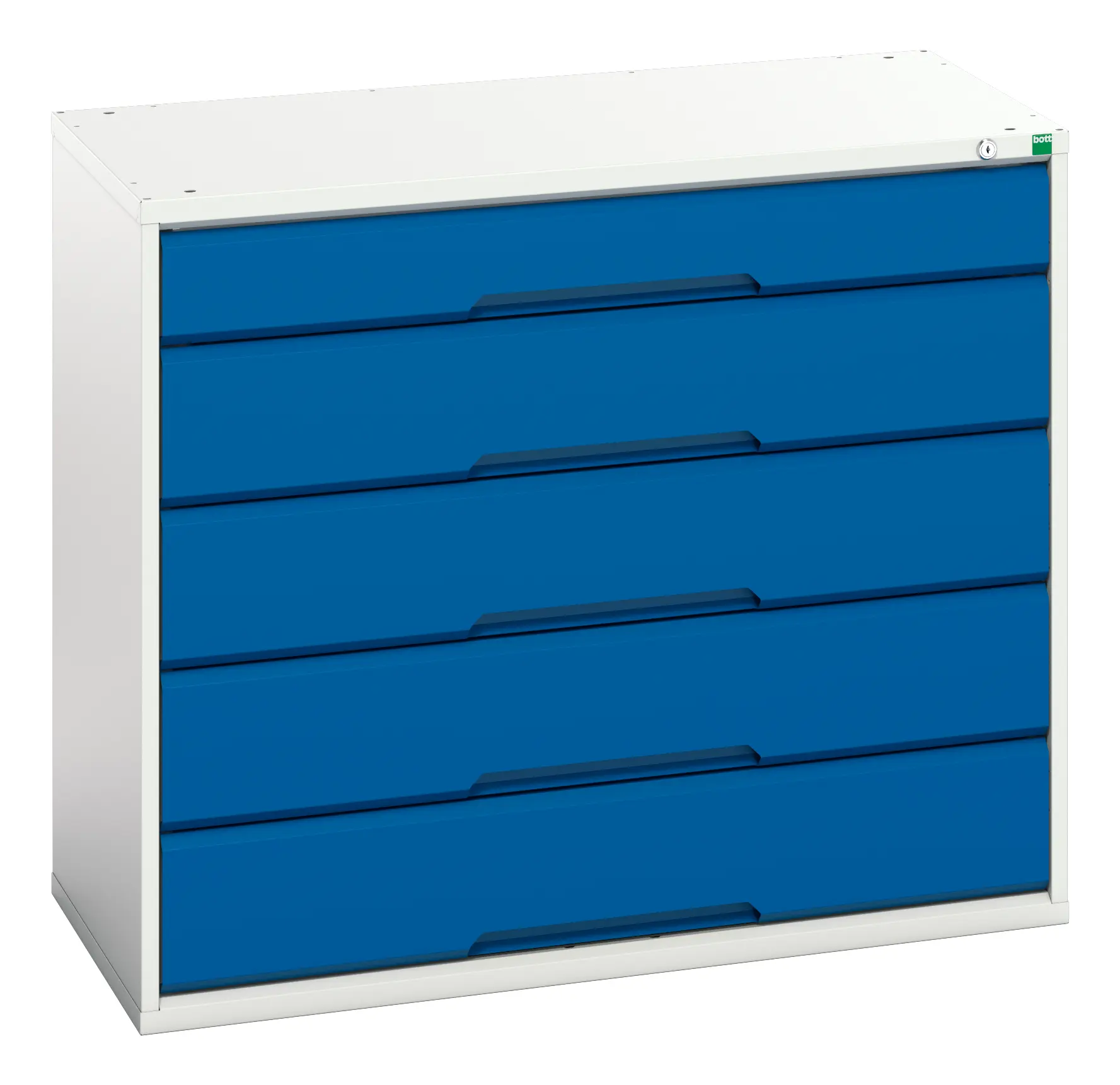 Produktfoto 1 von Bott 5 Stahl Schrank Grau, Blau, 900 mm x 1050 mm x 550 mm