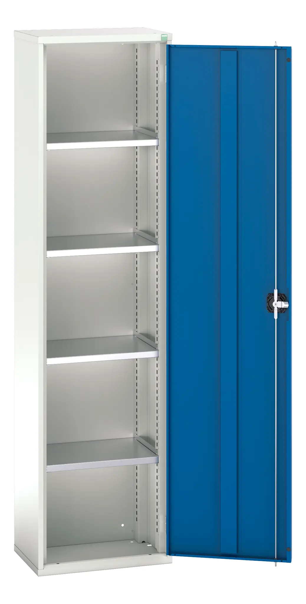 Produktfoto 1 von Bott Schrank Typ Regalschrank Freistehend 1 Tür/en 4 Regal/e 0 Schublade/n 2000 mm 525 mm Ja 350 mm Stahlblech