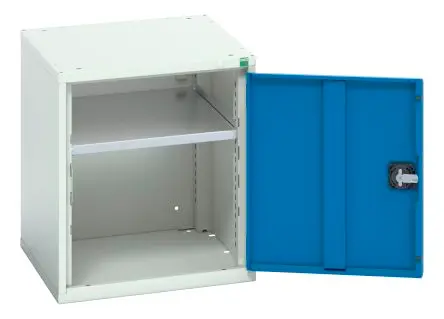 Produktfoto 1 von Bott Schrank Typ Regalschrank Freistehend 1 Tür/en 1 Regal/e 0 Schublade/n 600 mm 525mm Abschließbar 550 mm Stahlblech