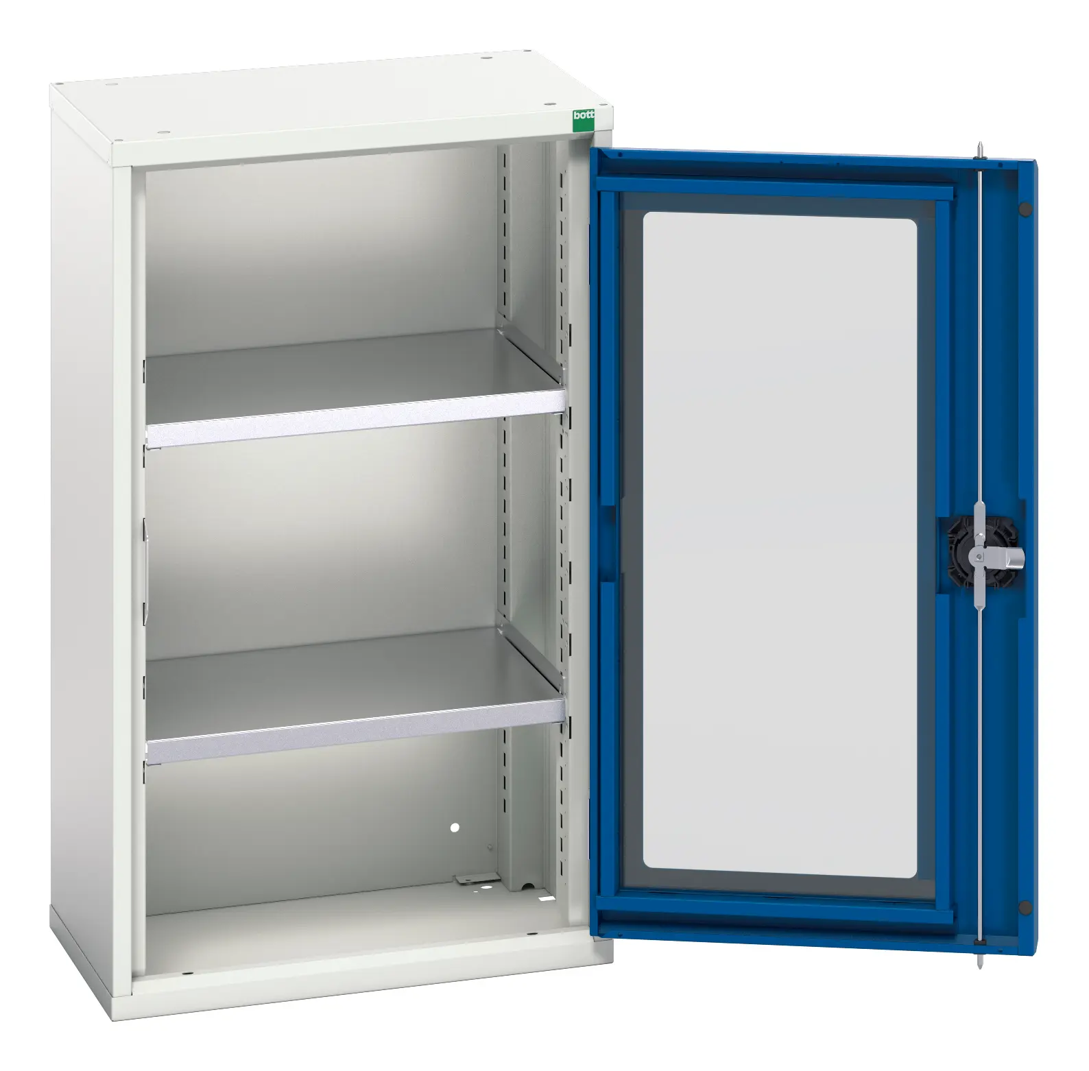 Produktfoto 1 von Bott Schrank Typ Schrank mit Ablage Bodenmontage 1 Tür/en 2 Regal/e 0 Schublade/n Verriegelbar Stahlblech