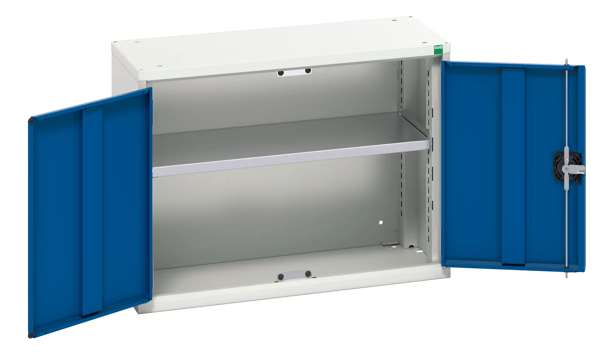 Produktfoto 1 von Bott Schrank Typ Schrank mit Ablage Freistehend 2 Tür/en 1 Regal/e 0 Schublade/n 600 mm 800 mm Ja 350 mm Stahlblech