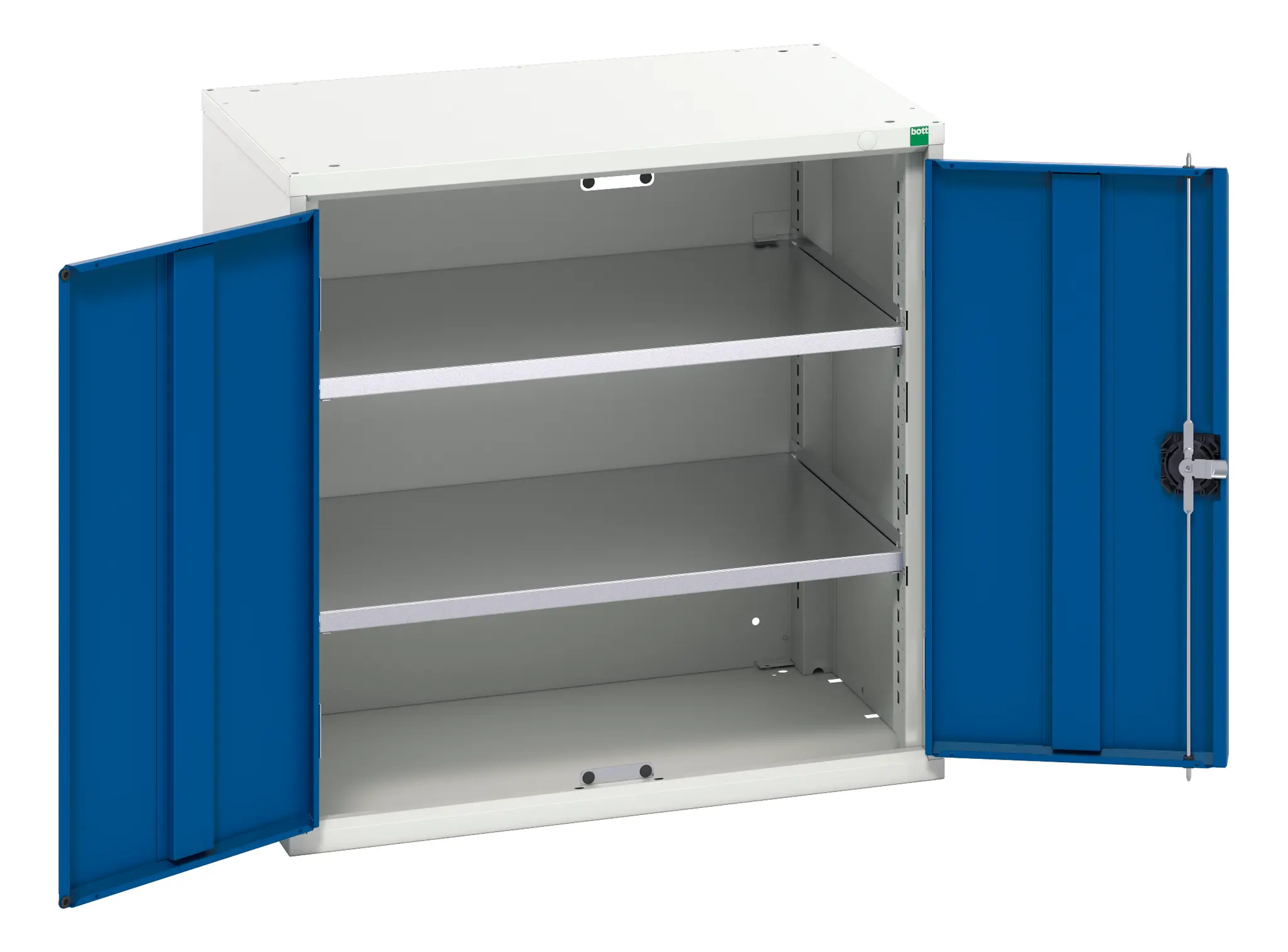 Produktfoto 1 von Bott Schrank Typ Regalschrank Freistehend 2 Tür/en 2 Regal/e 0 Schublade/n 800 mm 800 mm Ja 550 mm Stahlblech