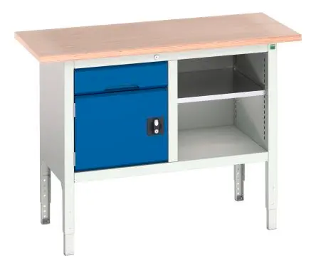 Produktfoto 1 von Bott Aufbewahrungstisch Stahl Werkbank Einstellbare Höhe L. 600 mm B. 1250mm H. 930 mm, Traglast 75kg