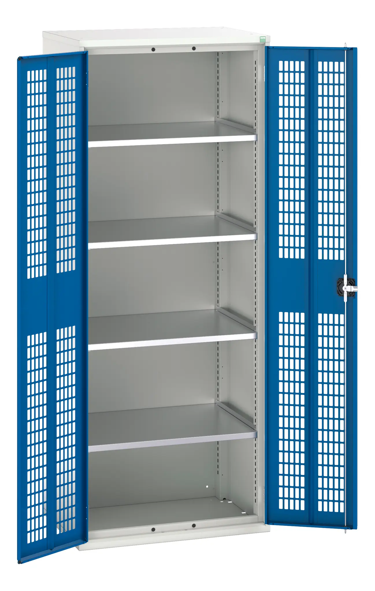 Produktfoto 1 von Bott Schrank Typ Schrank mit Ablage Freistehend 2 Tür/en 4 Regal/e 0 Schublade/n 2000 mm 800 mm Ja 550 mm Stahlblech