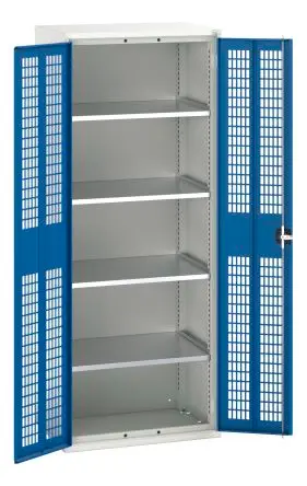 Produktfoto 1 von Bott Schrank Typ Schrank mit Ablage Freistehend 2 Tür/en 4 Regal/e 0 Schublade/n 2000 mm 800mm Abschließbar 550 mm