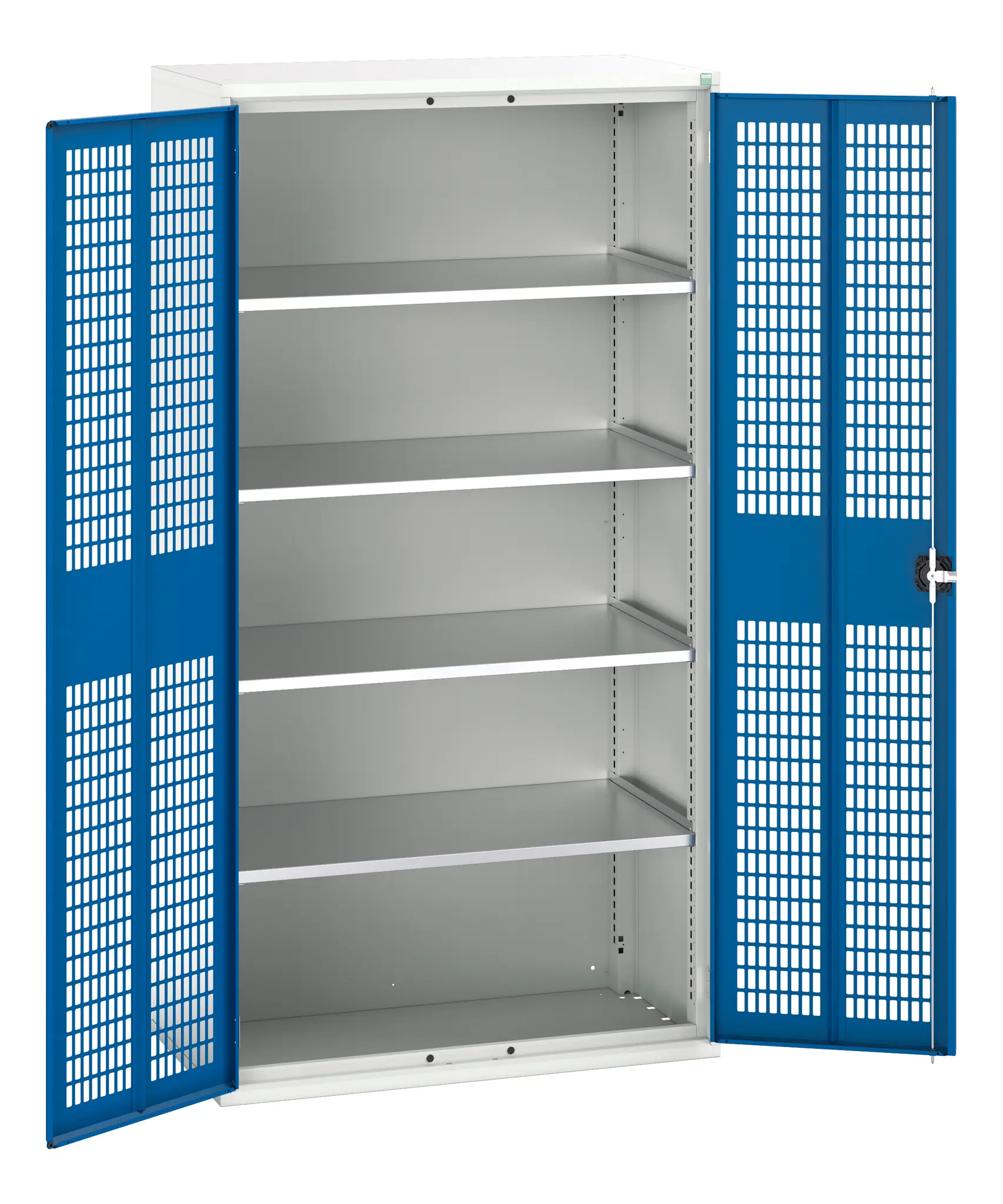 Produktfoto 1 von Bott Schrank Typ Schrank mit Ablage Freistehend 2 Tür/en 4 Regal/e 0 Schublade/n 2000 mm 1050 mm Ja 550 mm Stahlblech