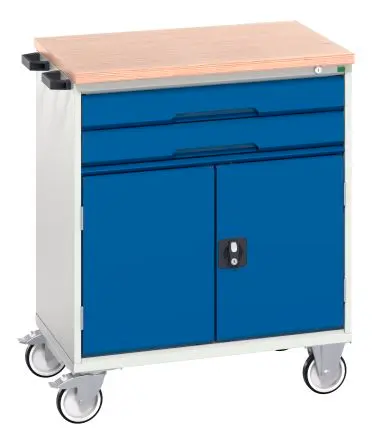 Produktfoto 1 von Bott Stahlblech Schrank, Typ Beweglicher Schrank 2 Schubladen mit Rädern, 980 mm x 800mm x 600 mm